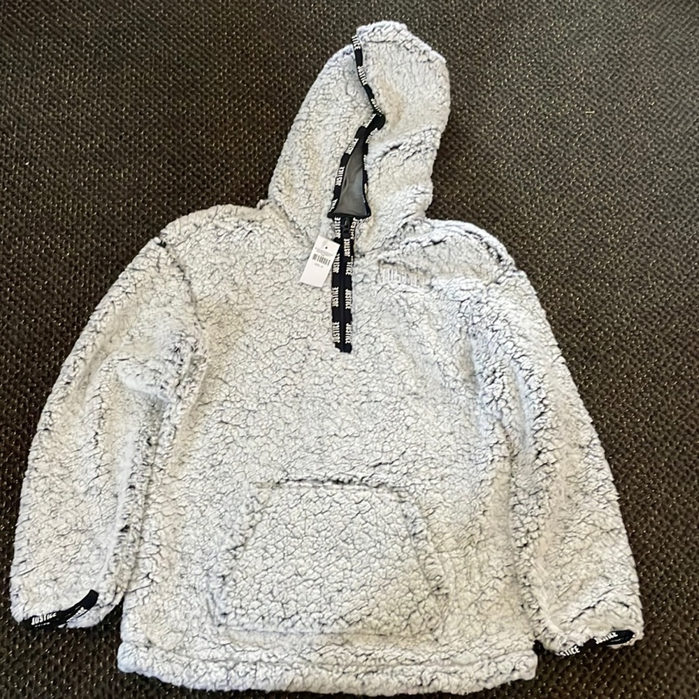 COPY - Girls Justice half zip fleece size 10 NWT